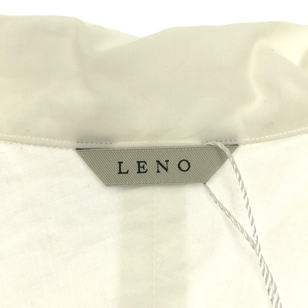 LENO / 리노 | 코튼 버튼 다운 반팔 셔츠 | 01 | 화이트 | 여성