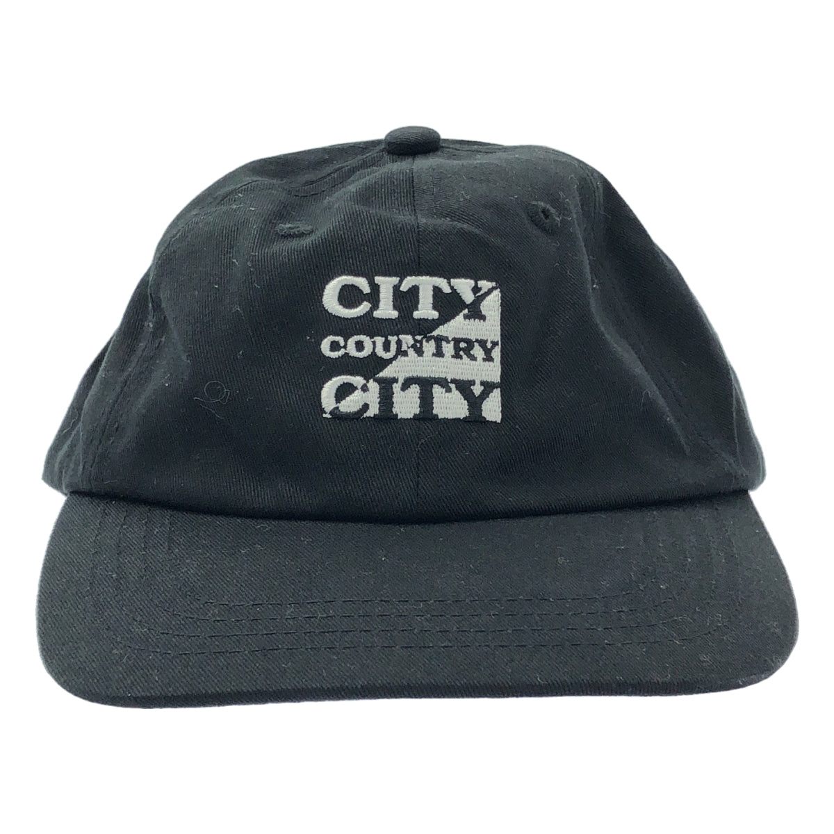 [新品] CITY COUNTRY CITY | 2024 秋冬 | 刺繡LOGO斜紋棉質棒球帽 | F碼 | 黑色 | 男款
