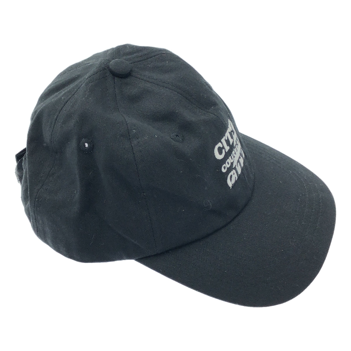 【新品】  CITY COUNTRY CITY / シティーカントリーシティー | 2024AW | EMBROIDERED LOGO COTTON TWILL CAP 刺しゅうロゴ コットンツイル キャップ | F | ブラック | メンズ