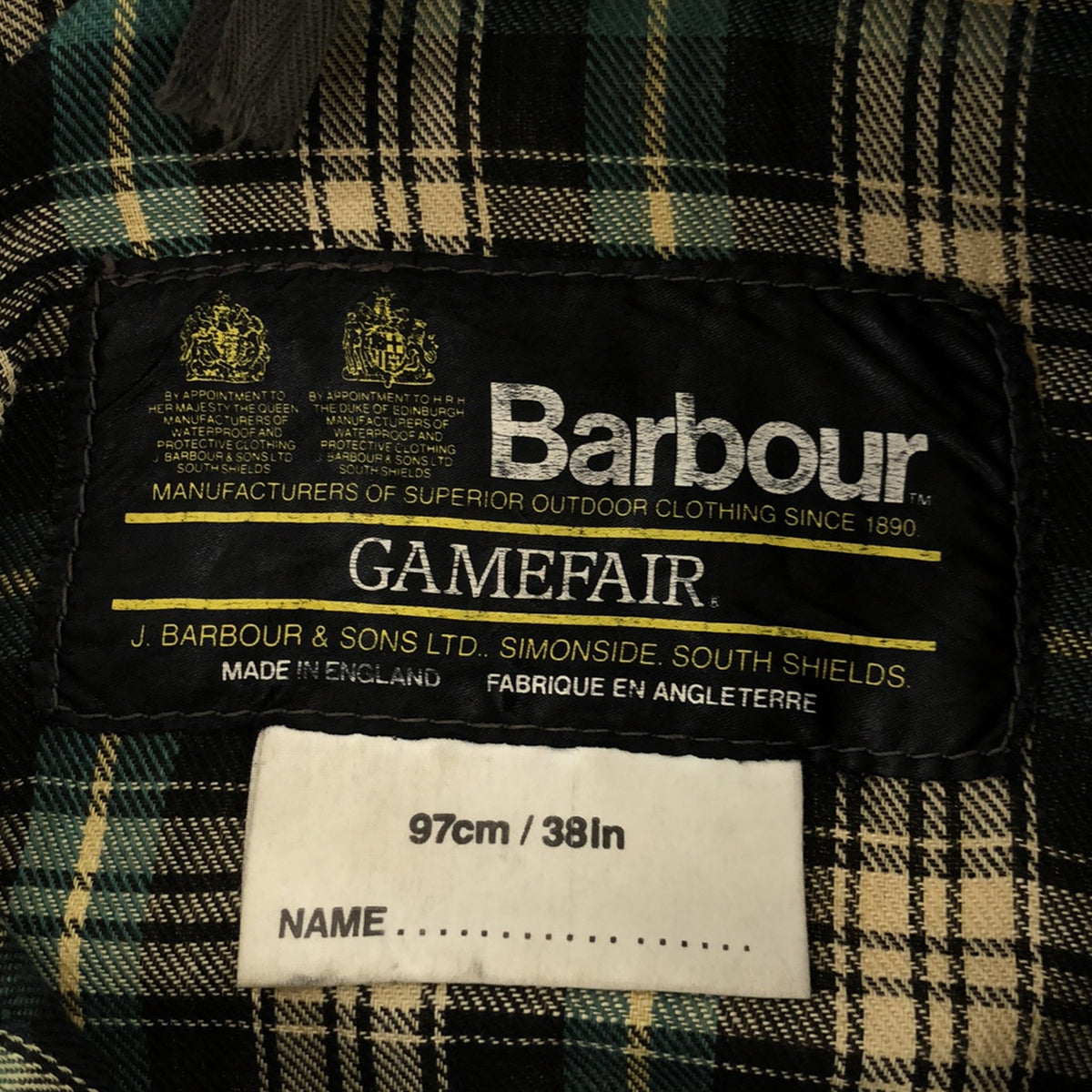 Barbour / バブアー | 80s ヴィンテージ 2ワラント GAMEFAIR ゲームフェア オイルドジャケット | 38 | メンズ