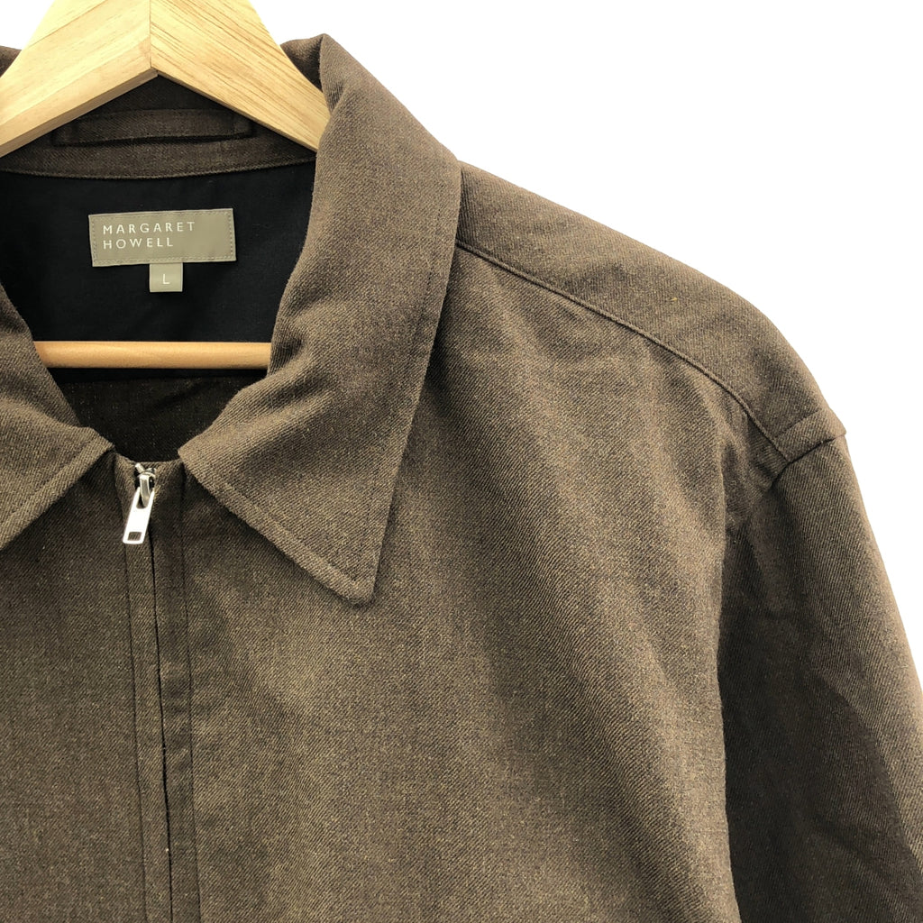 MARGARET HOWELL / 마가렛 하웰 | 2021AW | BRUSHED WOOL COTTON TWILL / 풀 Zip 셔츠 재킷 | L | 남성