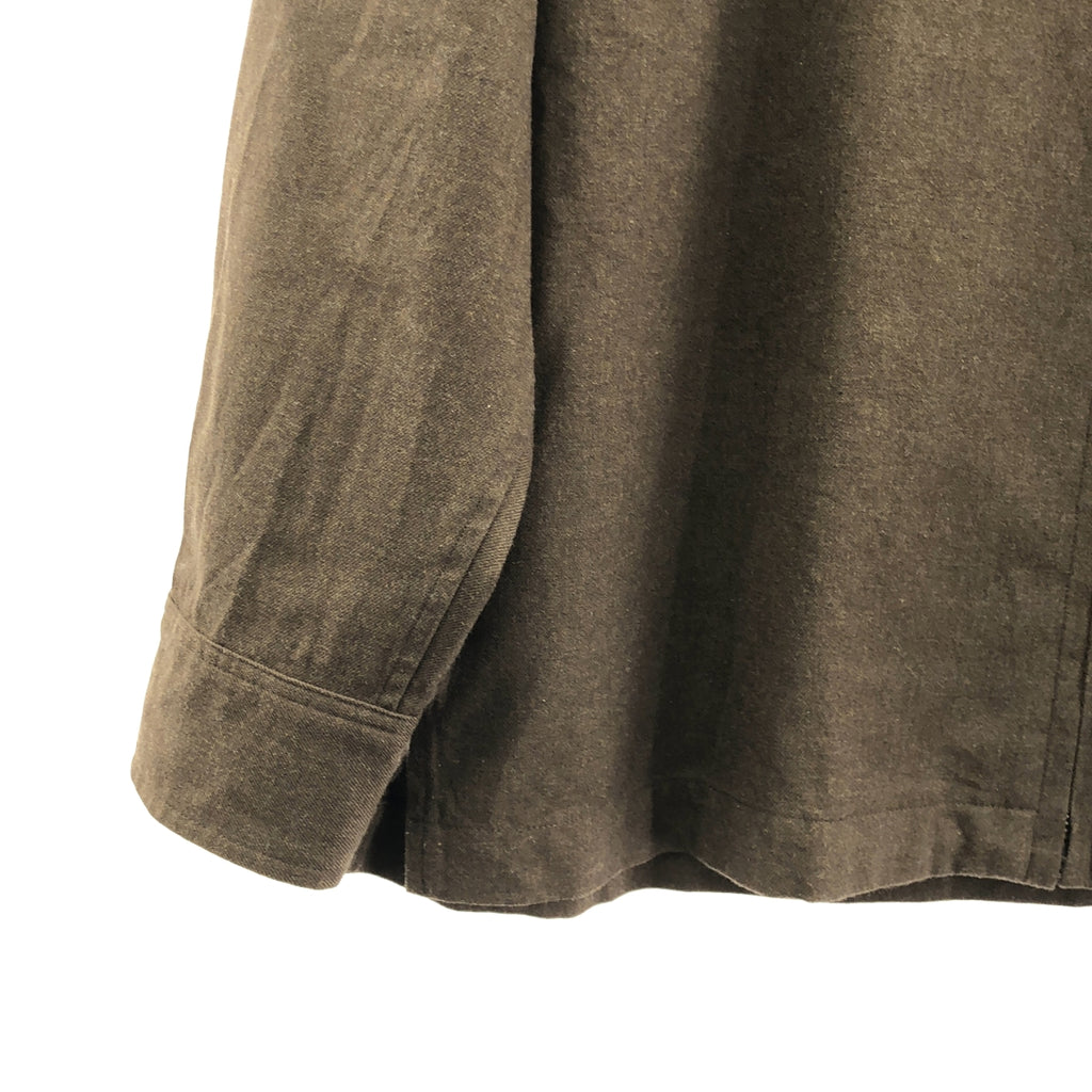 MARGARET HOWELL / 마가렛 하웰 | 2021AW | BRUSHED WOOL COTTON TWILL / 풀 Zip 셔츠 재킷 | L | 남성