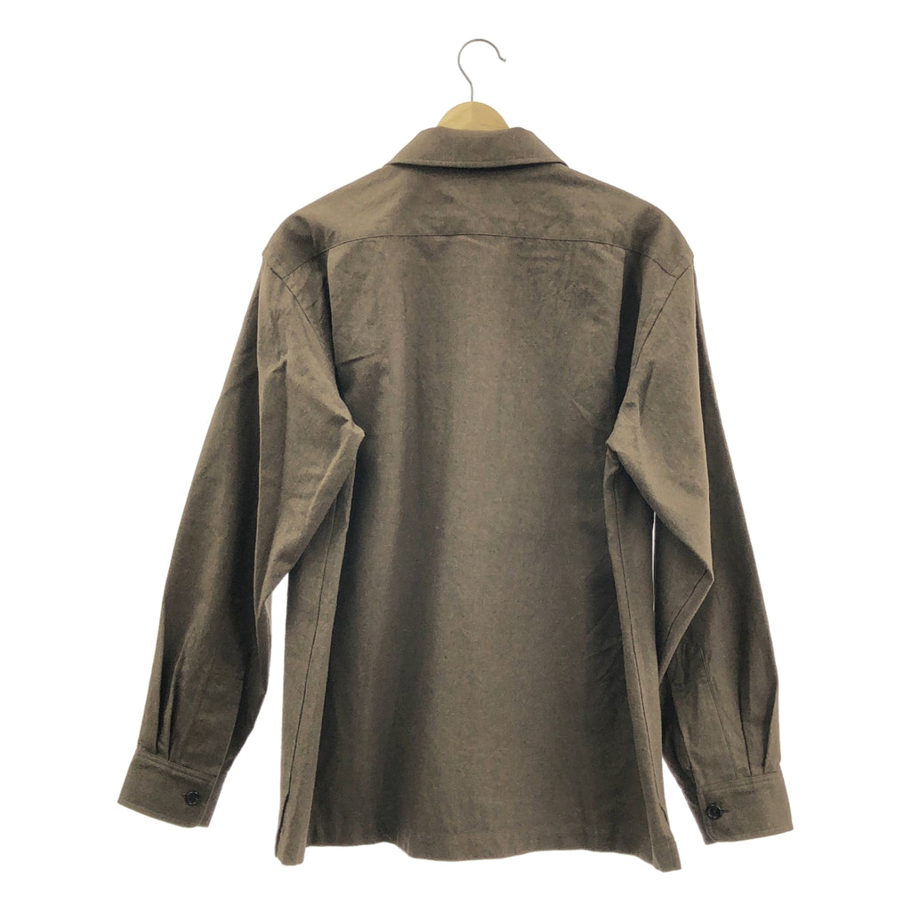 MARGARET HOWELL / 마가렛 하웰 | 2021AW | BRUSHED WOOL COTTON TWILL / 풀 Zip 셔츠 재킷 | L | 남성
