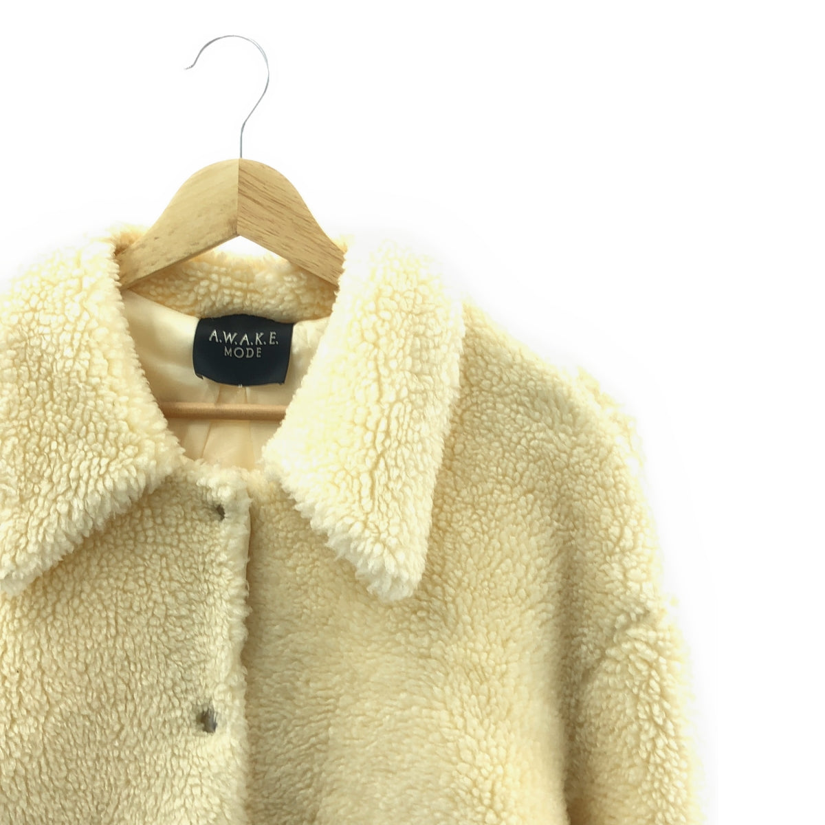 A.W.A.K.E MODE / アウェイク モード | ボア オーバーサイズ コート | XS | アイボリー | レディース