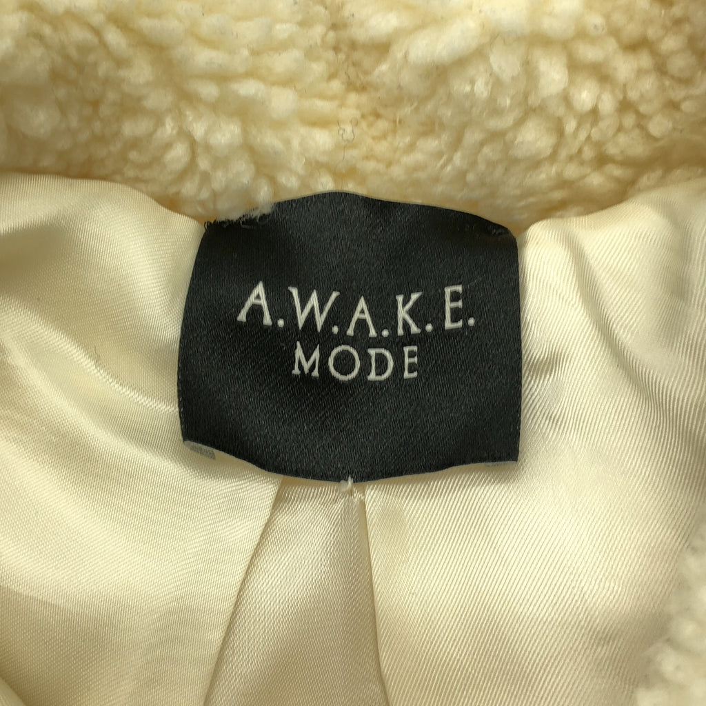 AWAKE MODE / 어웨이크 모드 | 보어 오버사이즈 코트 | XS | 아이보리 | 여성