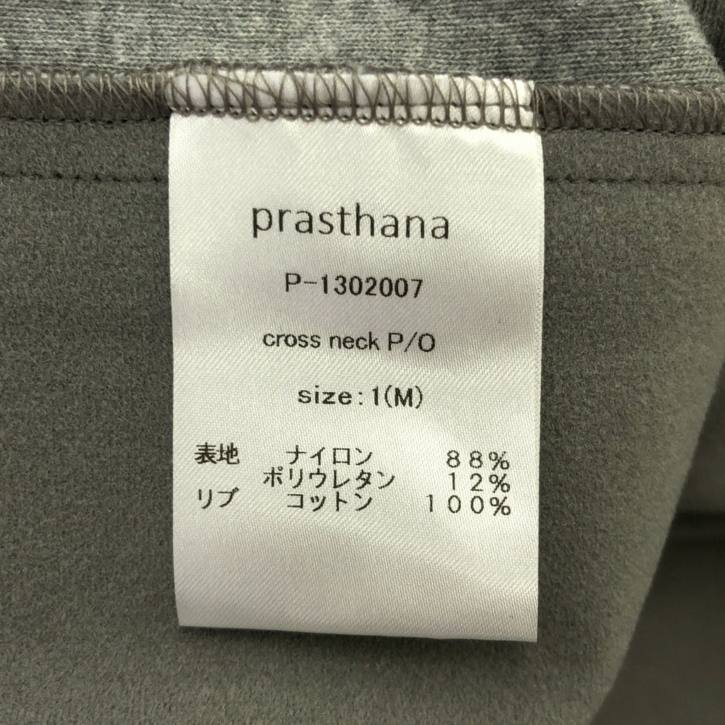 【신품】 prasthana / 프라스타나 | cross neck P / O | M | 그레이 | 남성