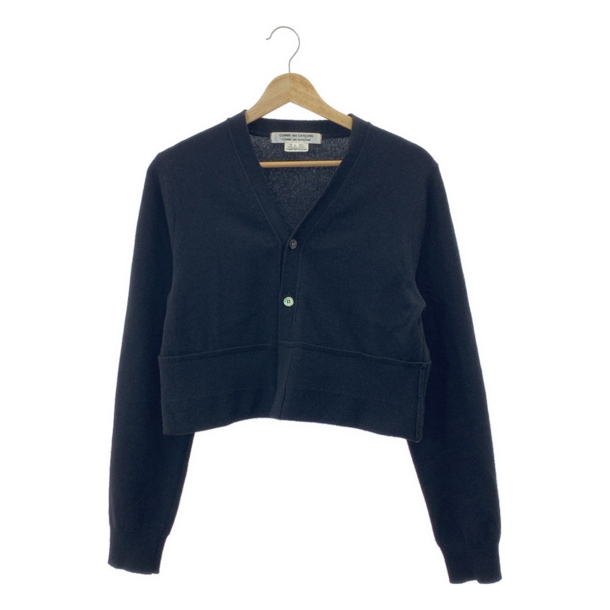 COMME des GARCONS COMME des GARCONS / 콤콤 | 2020AW | 울 크롭드 V넥 가디건 | L |