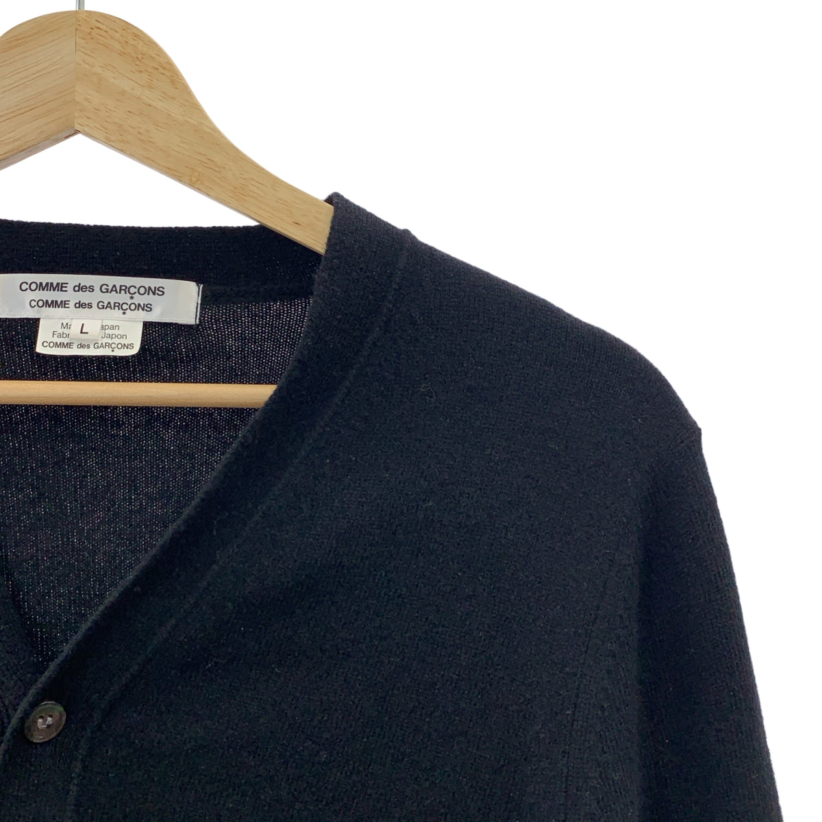 COMME des GARCONS COMME des GARCONS / 콤콤 | 2020AW | 울 크롭드 V넥 가디건 | L |
