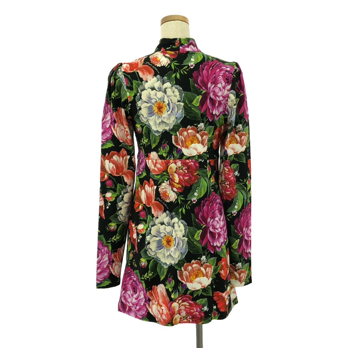 DOLCE＆GABBANA / ドルチェ＆ガッバーナドルガバ | ハイネック フラワープリント ワンピース | 11/12 | マルチカラー | レディース