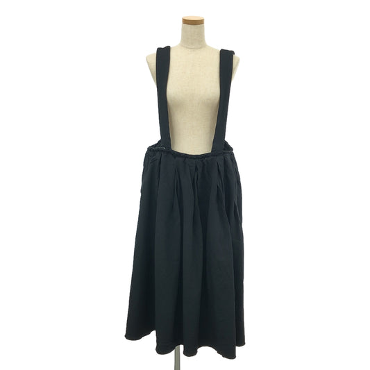 COMME des GARCONS | 2012SS | Polyester shrunken volume overalls dress / suspender skirt | S | Black | Women's