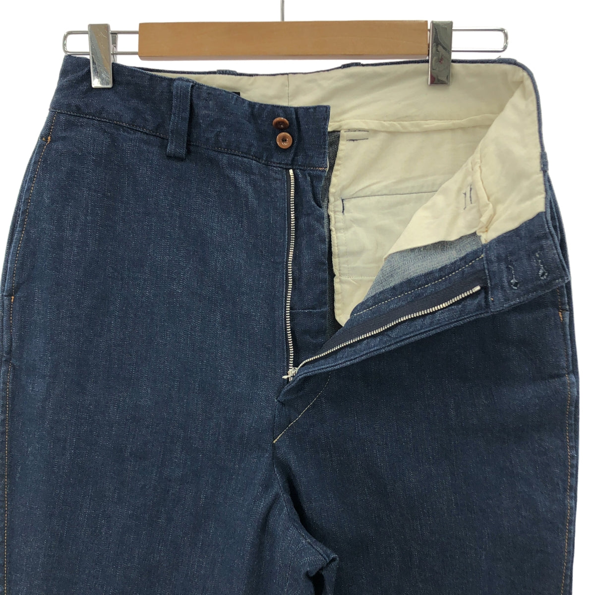 45r / フォーティファイブアール | 麦比古ストレッチ馬比女 / 裾ボタン デニム パンツ | 3 | レディース