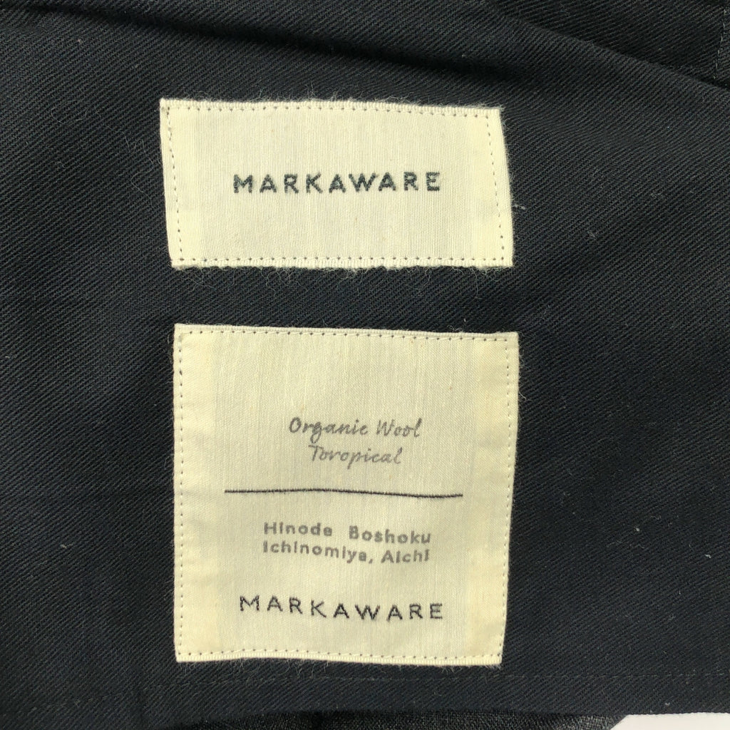 MARKAWARE / 마카웨어 | FLAT FRONT TROUSERS ORGANIC WOOL TROPICAL / 테이퍼드 슬랙스 팬츠 | 1 | 맨즈