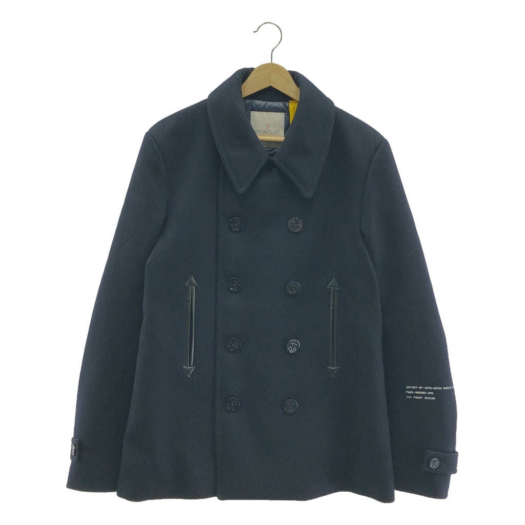 MONCLER GENIUS | 2021秋冬 | ×FRAGMENT DESIGN TOLIMAN GIUBBOTTO 羊毛 P 大衣 | 0 |海軍 |男士