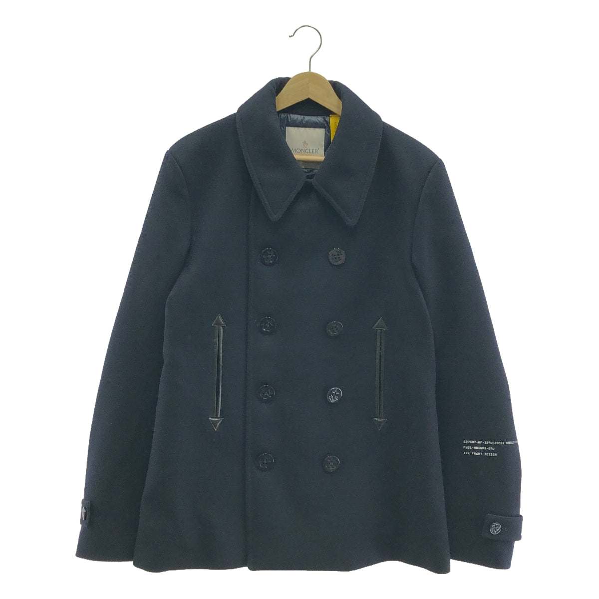 MONCLER GENIUS | 2021秋冬 | ×FRAGMENT DESIGN TOLIMAN GIUBBOTTO 羊毛 P 大衣 | 0 |海軍 |男士