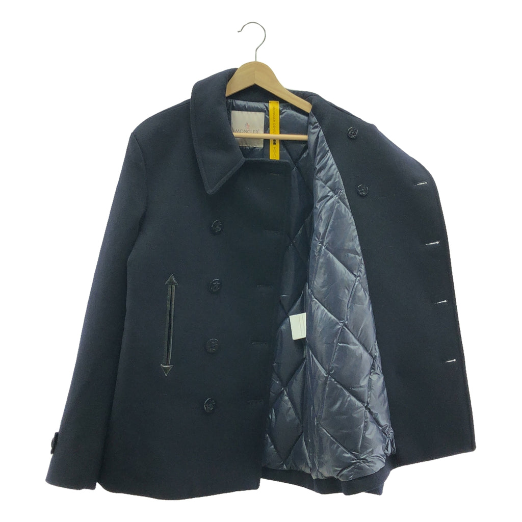 MONCLER GENIUS | 2021秋冬 | ×FRAGMENT DESIGN TOLIMAN GIUBBOTTO 羊毛 P 大衣 | 0 |海軍 |男士