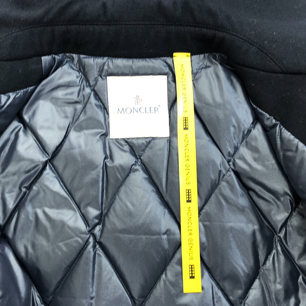 MONCLER GENIUS | 2021秋冬 | ×FRAGMENT DESIGN TOLIMAN GIUBBOTTO 羊毛 P 大衣 | 0 |海軍 |男士