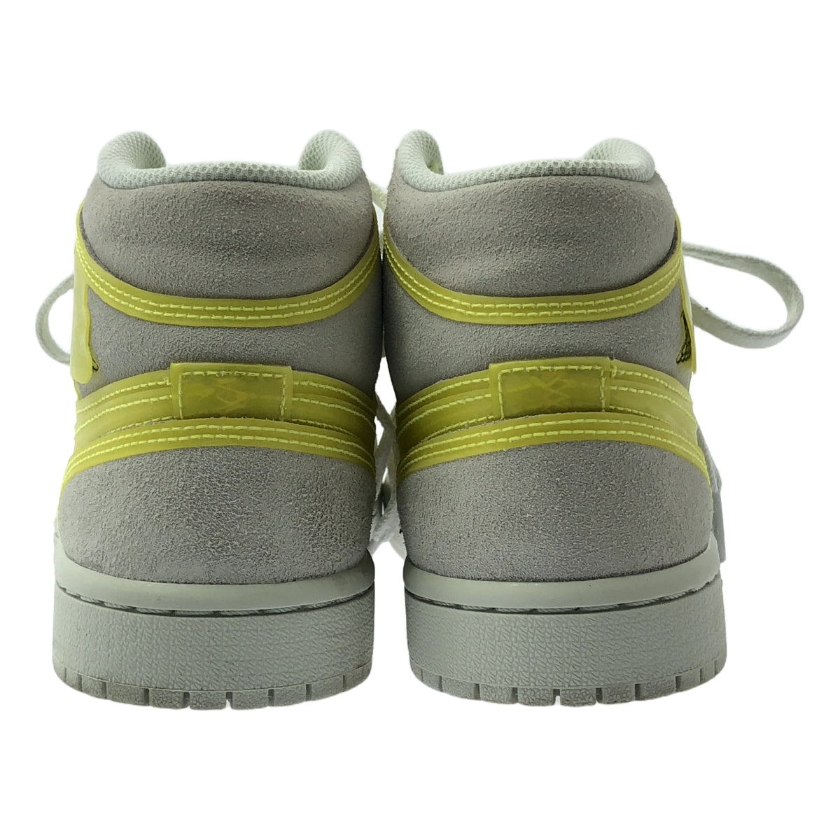 NIKE / 나이키 | 2021 | WMNS AIR JORDAN 1 MID LX OPTI YELLOW 여성 에어 조던 1 미드 옵티 옐로우 스니커즈 | 23.5 | 라이트 그레이 / 옐로우 | 여성