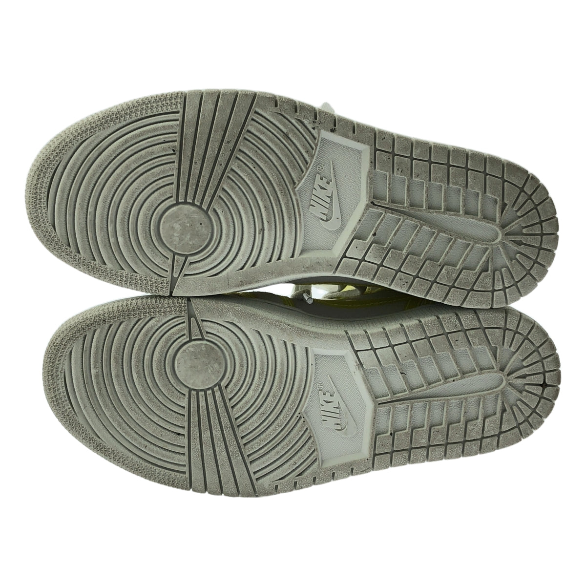 NIKE / 나이키 | 2021 | WMNS AIR JORDAN 1 MID LX OPTI YELLOW 여성 에어 조던 1 미드 옵티 옐로우 스니커즈 | 23.5 | 라이트 그레이 / 옐로우 | 여성