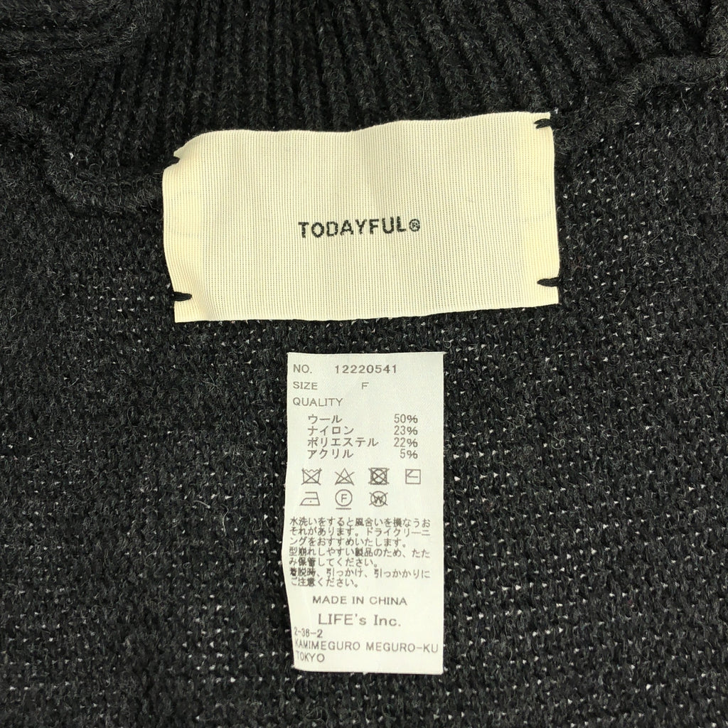 TODAYFUL / トゥデイフル | Lambwool Turtle Stole"ラムウール タートル ストール |