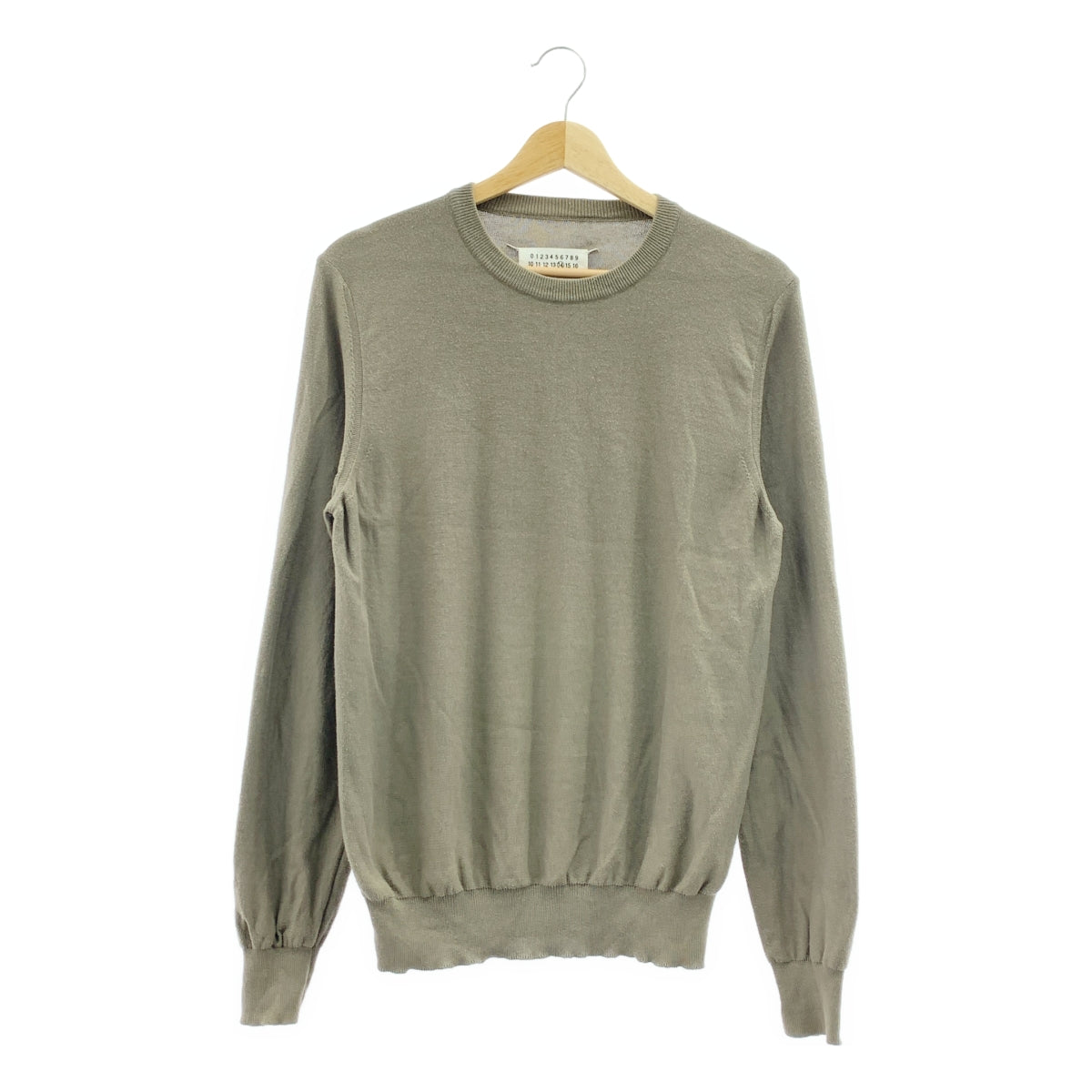 Maison Martin Margiela / メゾンマルタンマルジェラ | 2013SS | コットン エルボーパッチ クルーネックニット | S | レディース