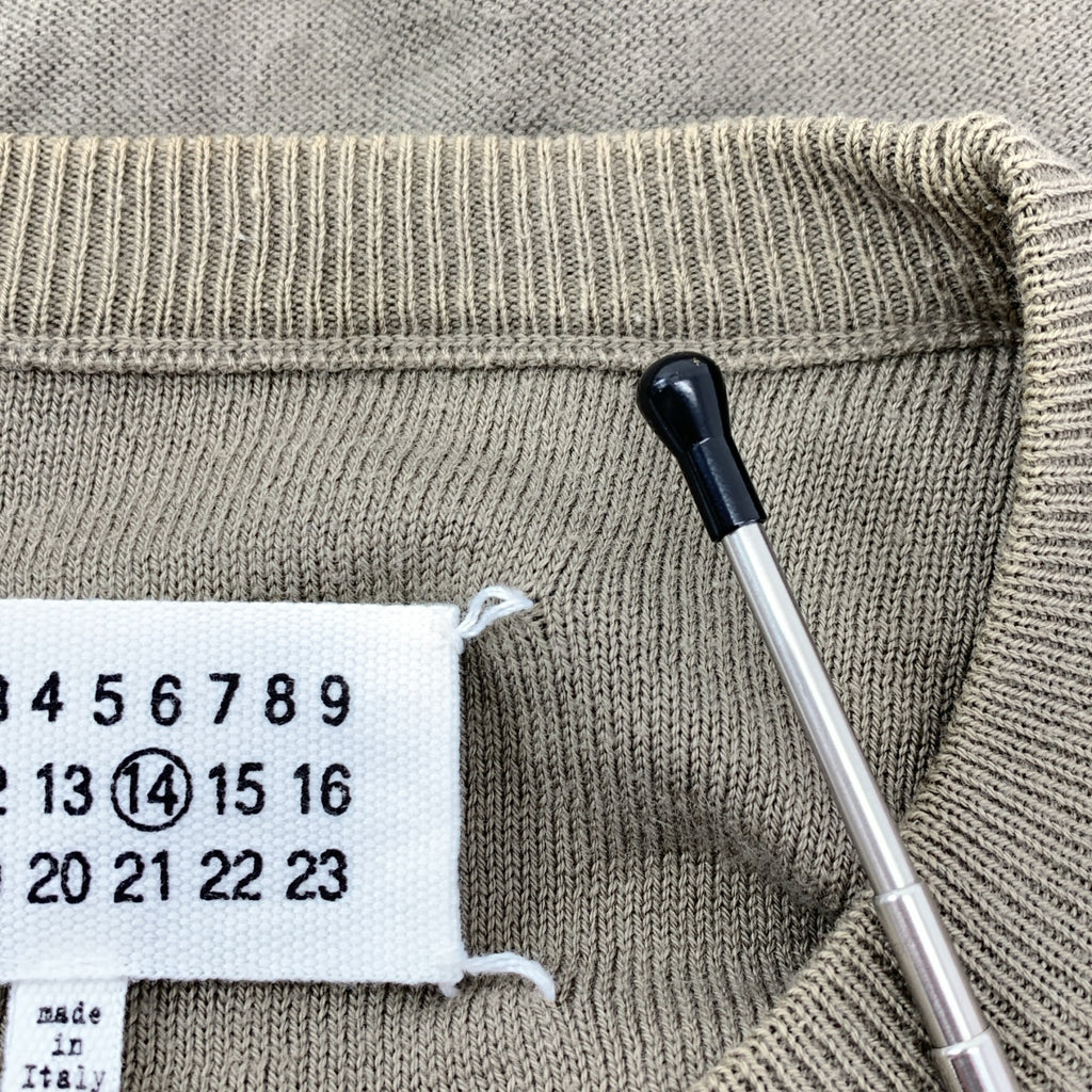 Maison Martin Margiela / メゾンマルタンマルジェラ | 2013SS | コットン エルボーパッチ クルーネックニット | S | レディース