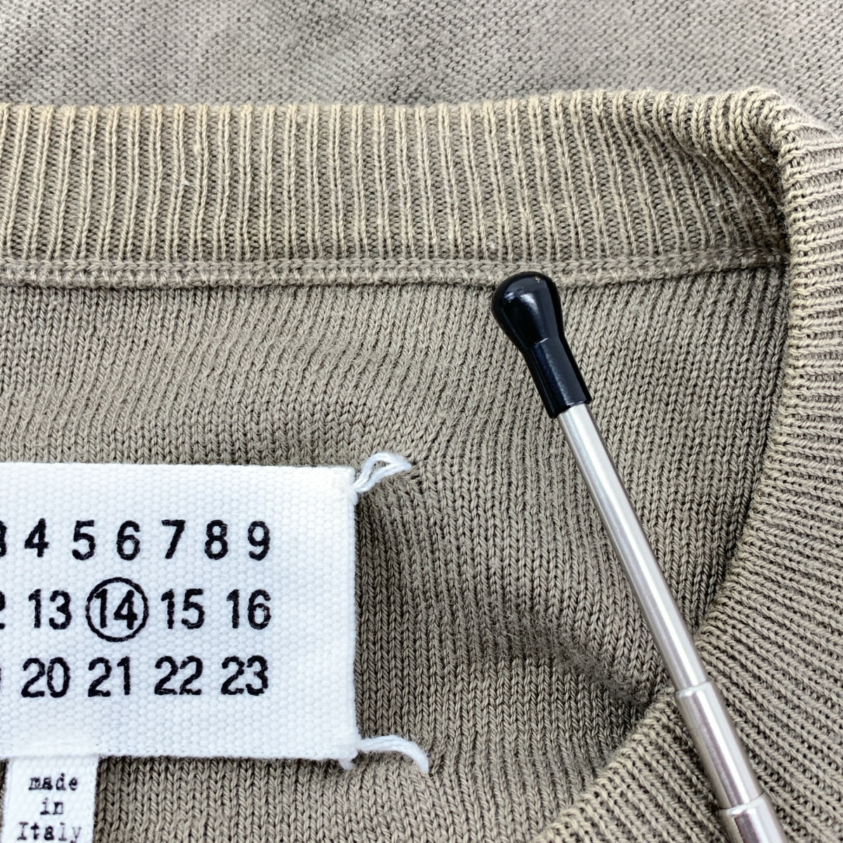 Maison Martin Margiela / メゾンマルタンマルジェラ | 2013SS | コットン エルボーパッチ クルーネックニット | S | レディース