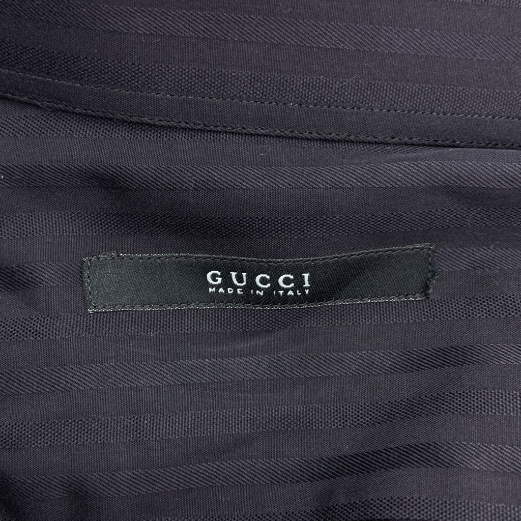 GUCCI | 條紋標誌連結大領正裝襯衫 | 尺寸 40 | 男款