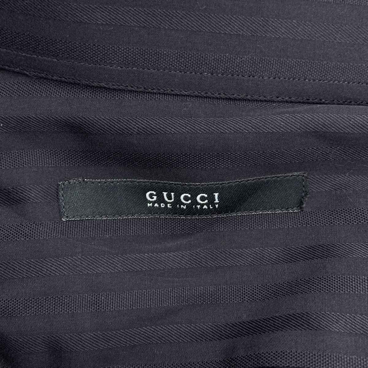 GUCCI | 條紋標誌連結大領正裝襯衫 | 尺寸 40 | 男款