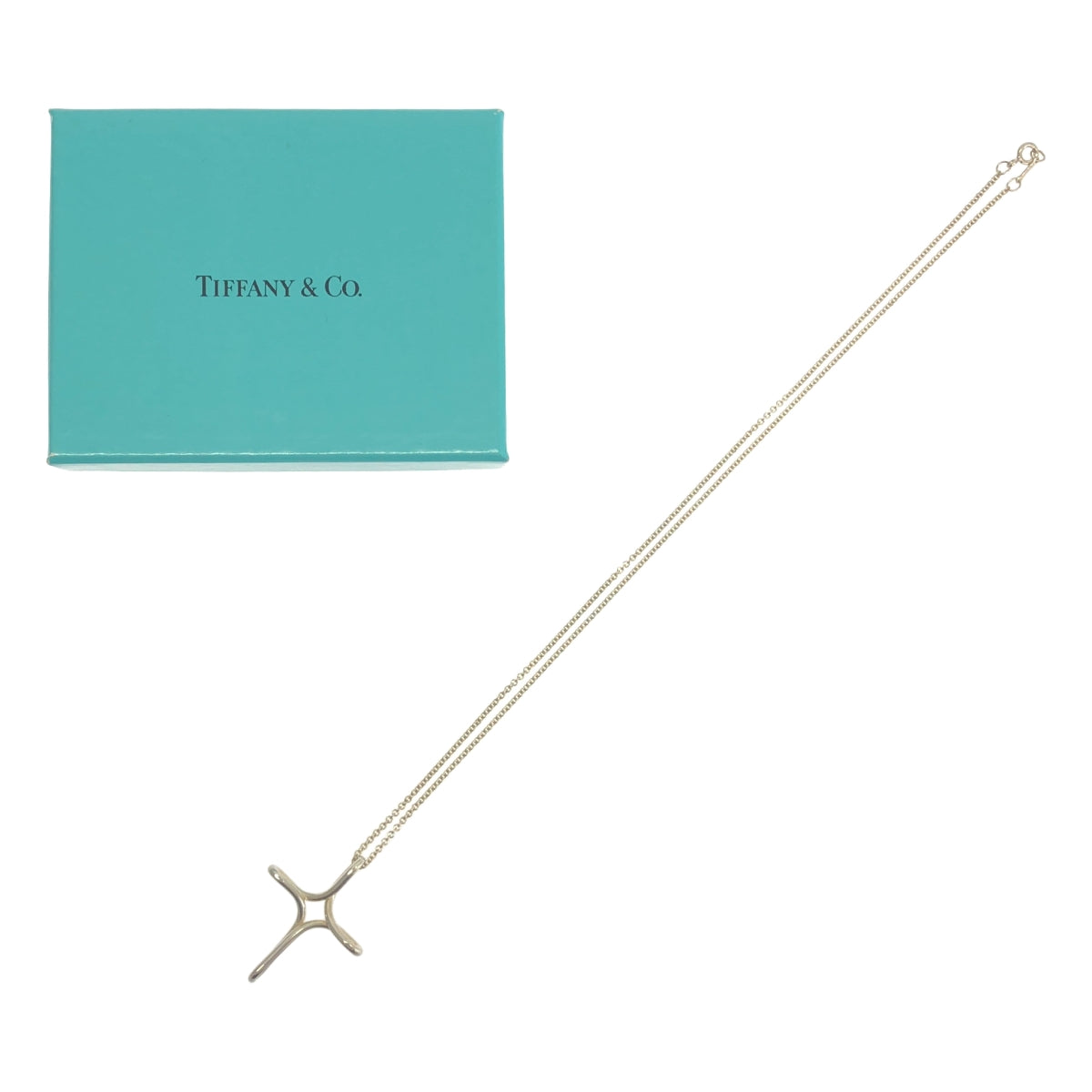 Tiffany &amp; Co / 티파니 | Elsa Peretti 엘사 펠레티 / 인피니티 오픈 크로스 목걸이 실버 925 |