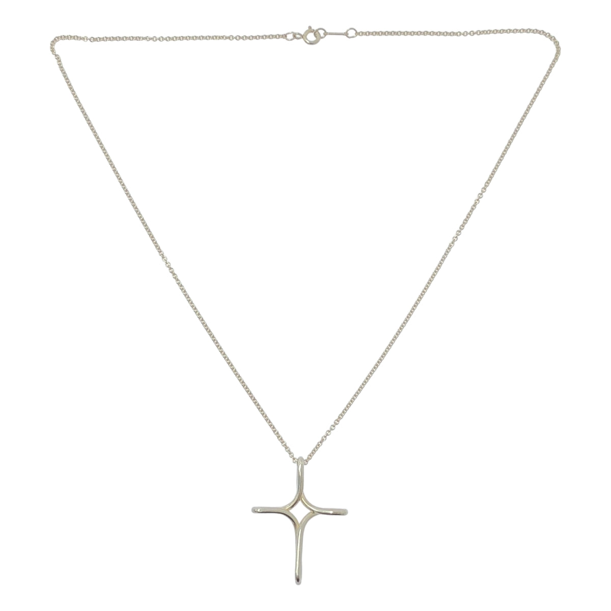 Tiffany &amp; Co / 티파니 | Elsa Peretti 엘사 펠레티 / 인피니티 오픈 크로스 목걸이 실버 925 |