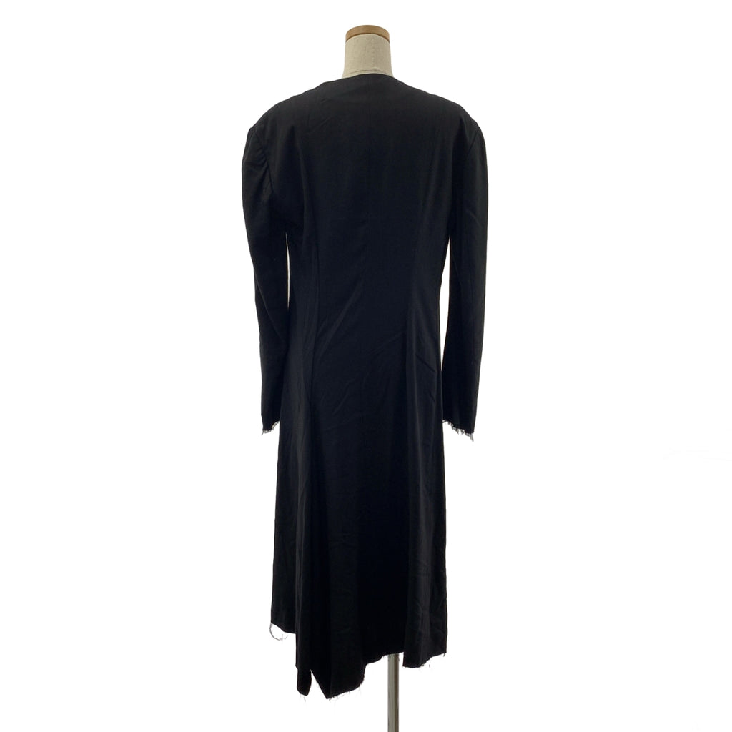 【美品】  Y's / ワイズヨウジヤマモト | 2024SS | RAYON VIYELLA COLLARLESS JACKET レーヨンビエラ ノーカラー ロングジャケット コート | 2 | ブラック | レディース