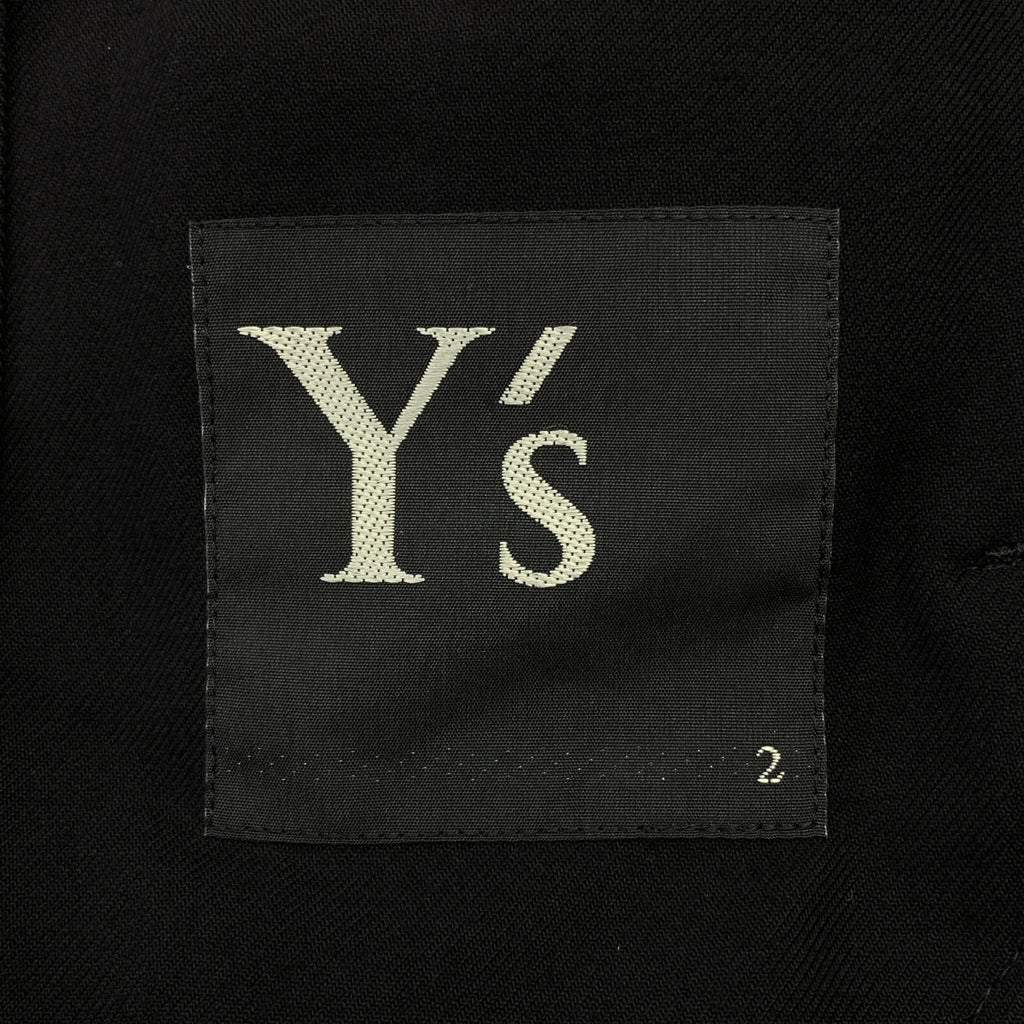 【美品】  Y's / ワイズヨウジヤマモト | 2024SS | RAYON VIYELLA COLLARLESS JACKET レーヨンビエラ ノーカラー ロングジャケット コート | 2 | ブラック | レディース