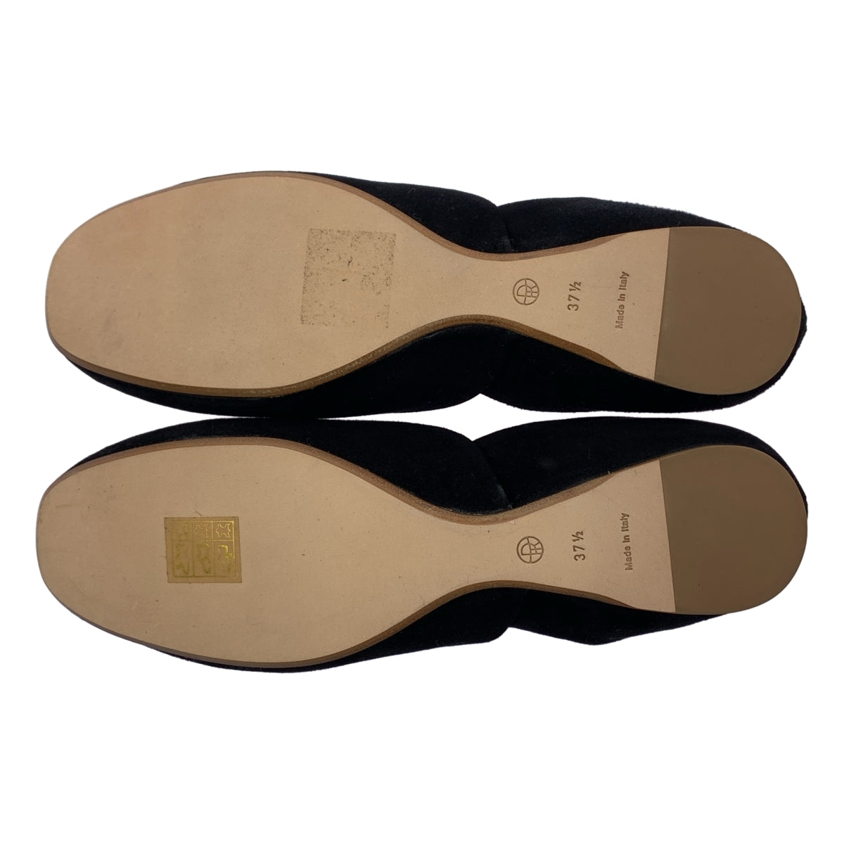 THE ROW | GEMMA BALLET | 絨面革與皮革芭蕾平底鞋 | 尺寸 37 1/2 | 女款