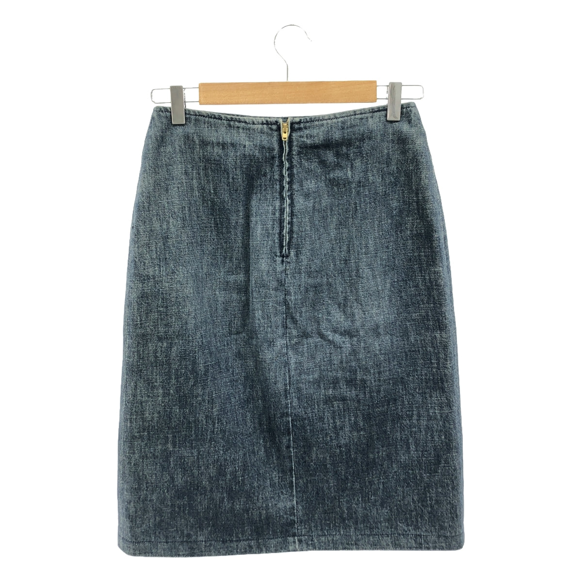 FENDI | Flower Motif Patch Denim Skirt | 42 | Women's