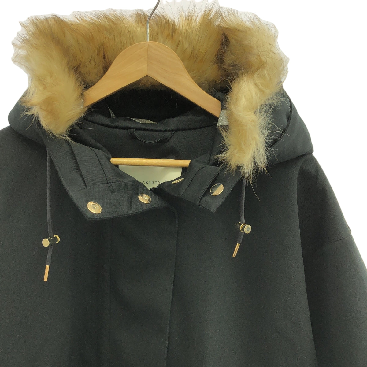 MACKINTOSH / 매킨토시 | RAINTEC SKYE PARKA 퍼프 슬리브 드로 스트링 밀리터리 파커 | 4 | 블랙 | 여성