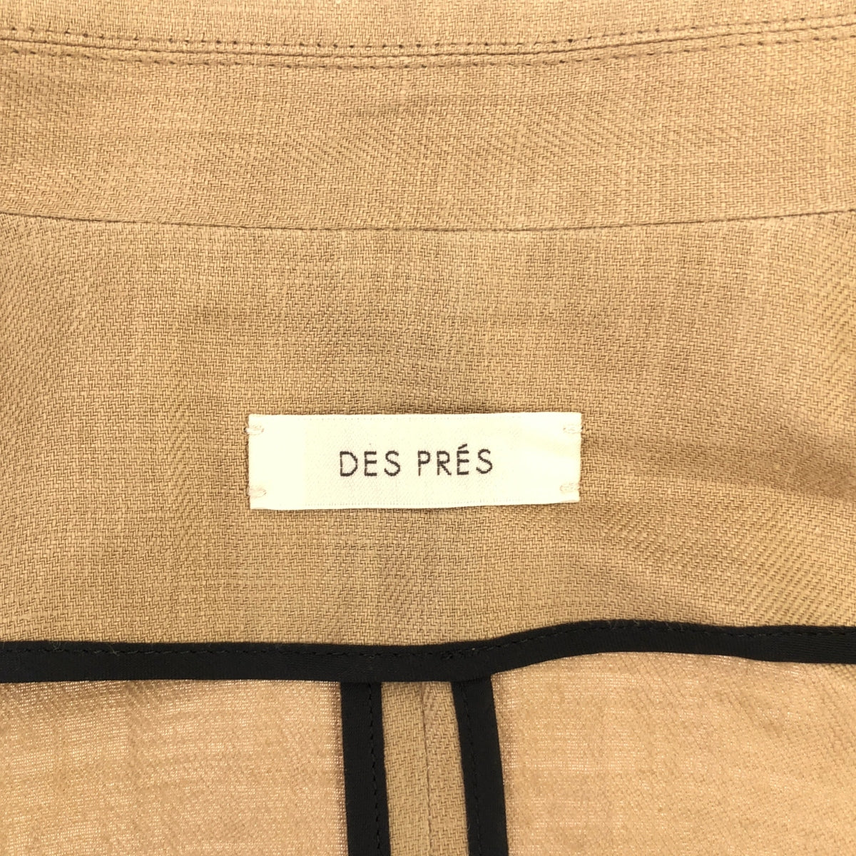 DES PRES | 2022SS | Hemp twill gilet/straight pants | 36 | Beige | Women's