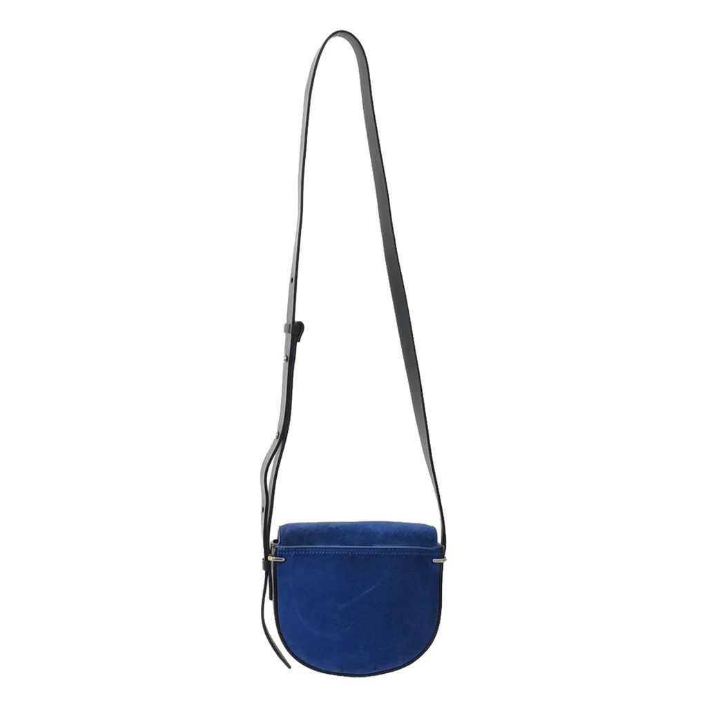 [成色完好] 3.1 Phillip Lim / Three One Phillip Lim | ALIX 絨面革翻蓋單肩包 |藍色/黑色|女性的