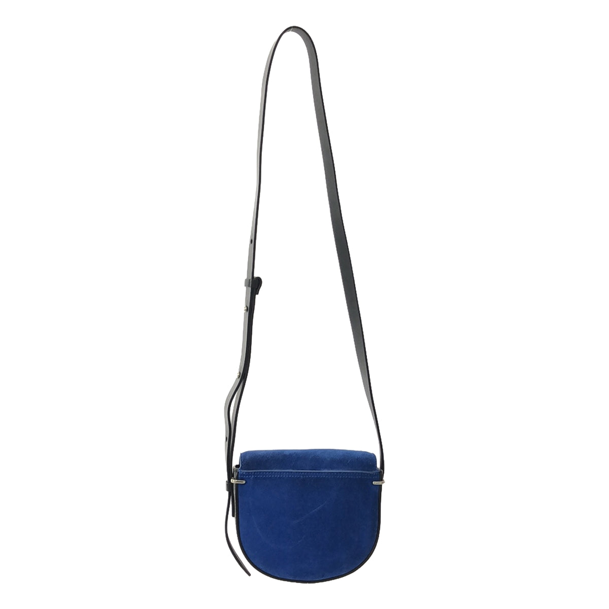 [成色完好] 3.1 Phillip Lim / Three One Phillip Lim | ALIX 絨面革翻蓋單肩包 |藍色/黑色|女性的