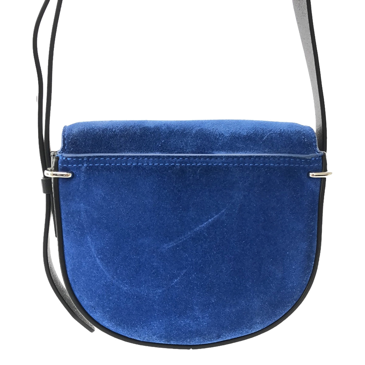 [成色完好] 3.1 Phillip Lim / Three One Phillip Lim | ALIX 絨面革翻蓋單肩包 |藍色/黑色|女性的