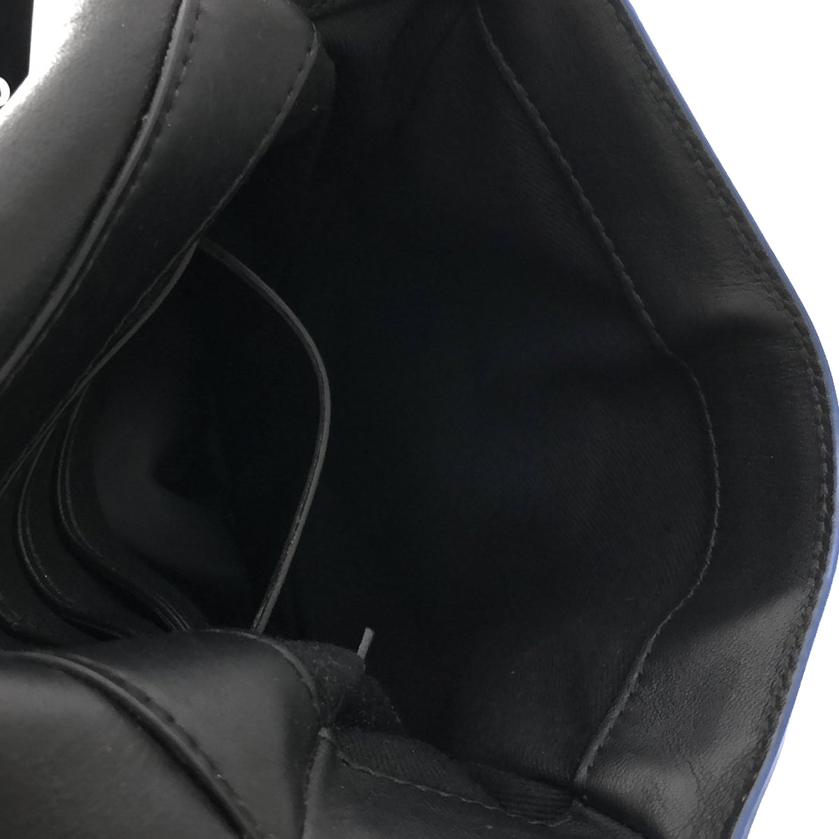 [成色完好] 3.1 Phillip Lim / Three One Phillip Lim | ALIX 絨面革翻蓋單肩包 |藍色/黑色|女性的