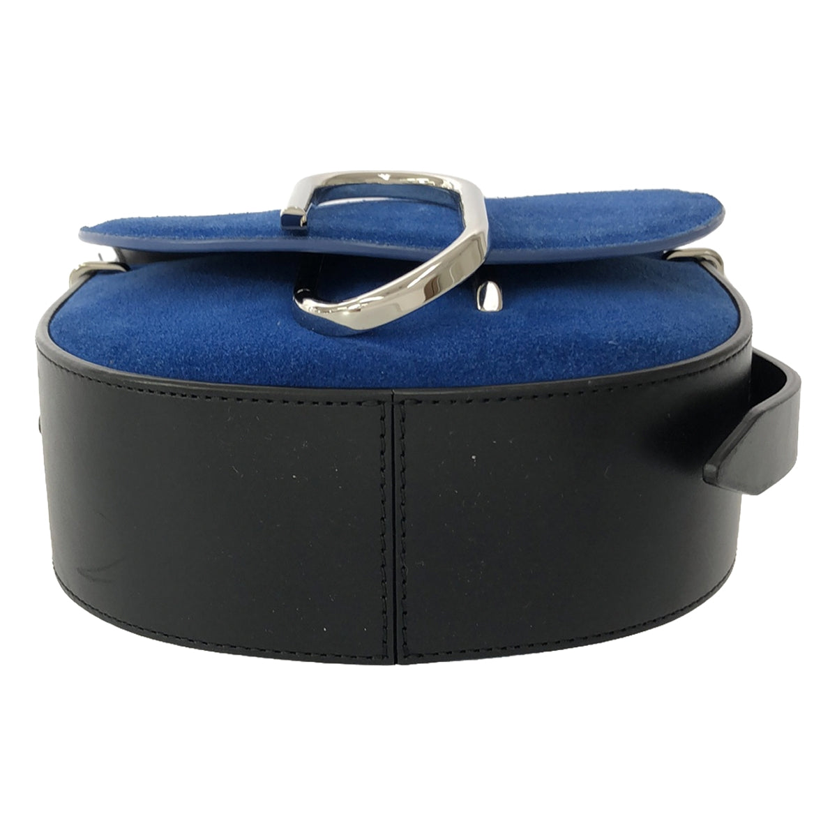 [成色完好] 3.1 Phillip Lim / Three One Phillip Lim | ALIX 絨面革翻蓋單肩包 |藍色/黑色|女性的