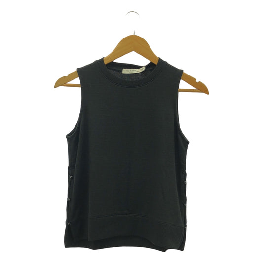 rag & bone / ラグアンドボーン | サイドスリットボタン ノースリーブ ニット | XS | レディース