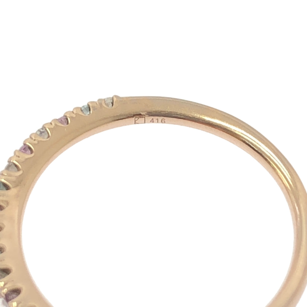 Parcelle Jewelry / 퍼셀 쥬얼리 | K10PG / 다이아몬드 / 핑크 사파이어 / 토파즈 / 로즈 쿼츠 / 로얄 블룸 몬 / 플라주 링 | 11 호 |