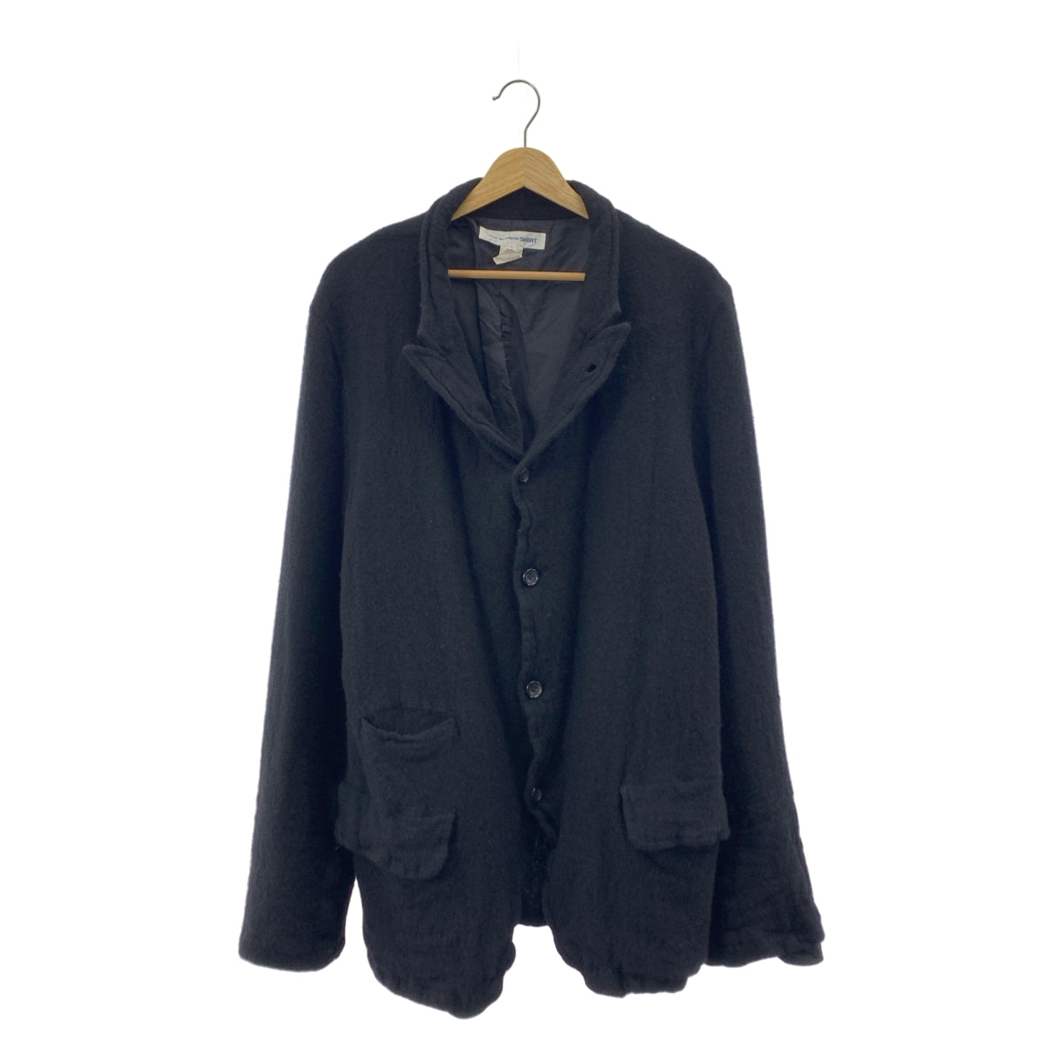 COMME des GARÇONS 襯衫 | 羊毛縮水單排扣大衣 | L 碼 | 男士