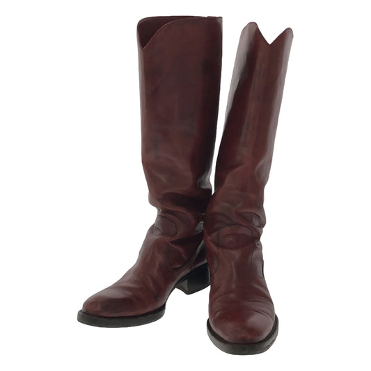 SARTORE | Leather long boots | 37 | Bordeaux | Women's