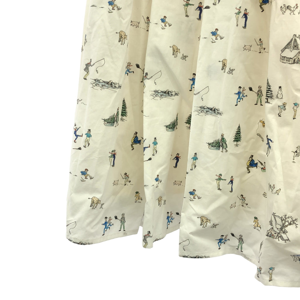 R&amp;D.M.Co / 올드맨즈 테일러 | WEEKEND HILL GATHER SKIRT 주말 힐 코튼 개더 스커트 | 화이트 / 멀티 컬러 | 여성