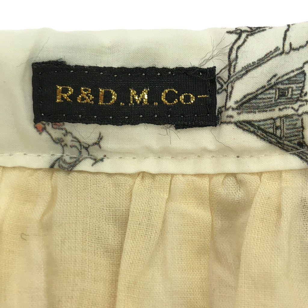 R&amp;D.M.Co / 올드맨즈 테일러 | WEEKEND HILL GATHER SKIRT 주말 힐 코튼 개더 스커트 | 화이트 / 멀티 컬러 | 여성