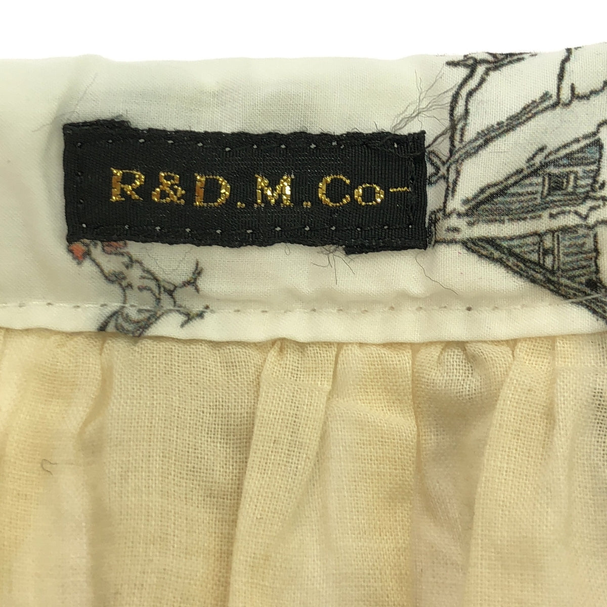 R&amp;D.M.Co / 老裁縫師 |週末山丘聚集裙 |白色/多色|女性的