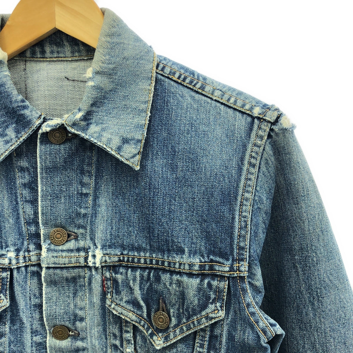 Levi's | 60 年代復古 557XX 3rd 牛仔卡車司機夾克 BIG-E 鎘刻 17 Even V |靛藍 |男士