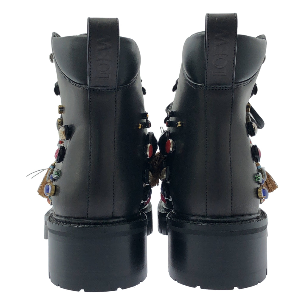 【신품】 LOEWE / 로에베 | × 스튜디오 지브리 하울의 움직이는 성 EMBELLISHED BOOTS 비쥬 부츠 | 39 | 블랙 | 여성